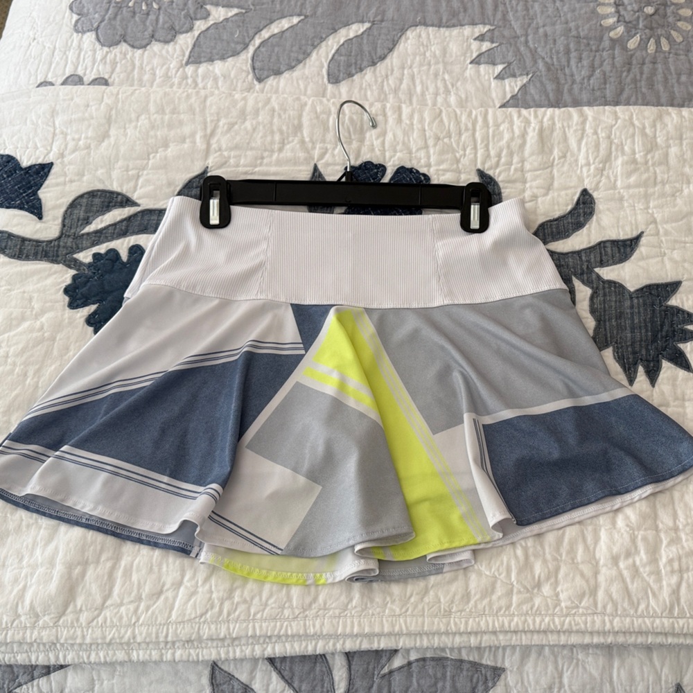 Lucky in Love Blue and Yellow Tennis Skirt